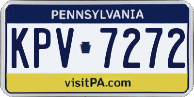 PA license plate KPV7272