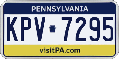 PA license plate KPV7295