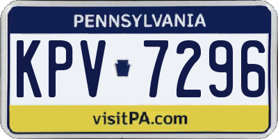 PA license plate KPV7296