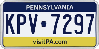 PA license plate KPV7297