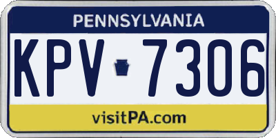PA license plate KPV7306