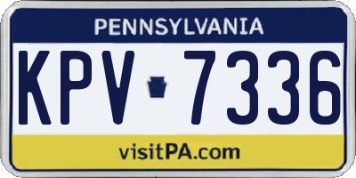 PA license plate KPV7336