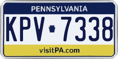 PA license plate KPV7338
