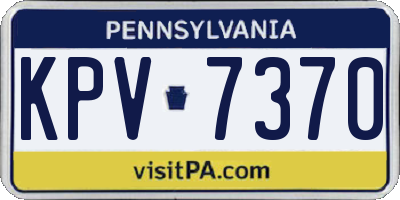 PA license plate KPV7370