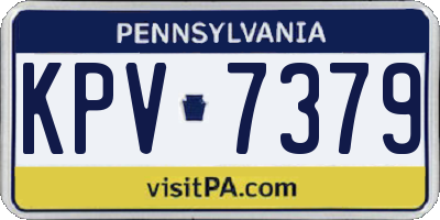 PA license plate KPV7379