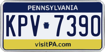PA license plate KPV7390