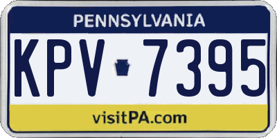 PA license plate KPV7395