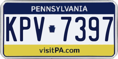 PA license plate KPV7397