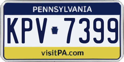 PA license plate KPV7399