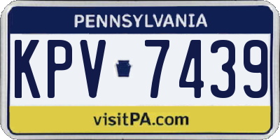 PA license plate KPV7439