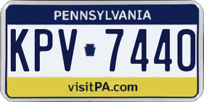 PA license plate KPV7440