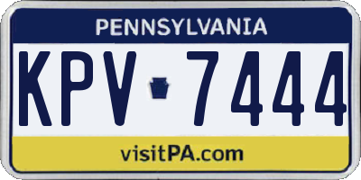 PA license plate KPV7444