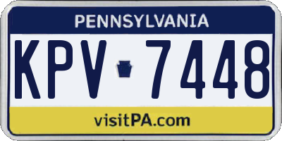 PA license plate KPV7448