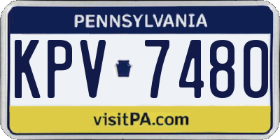 PA license plate KPV7480