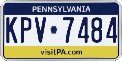 PA license plate KPV7484