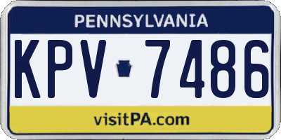 PA license plate KPV7486