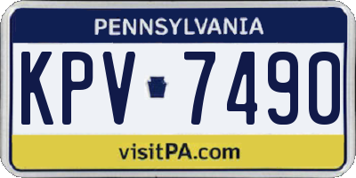 PA license plate KPV7490