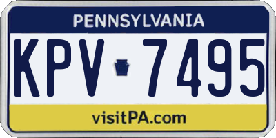 PA license plate KPV7495