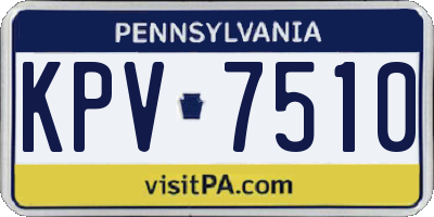 PA license plate KPV7510
