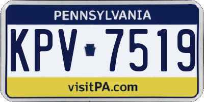 PA license plate KPV7519