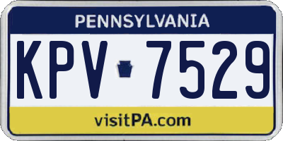 PA license plate KPV7529
