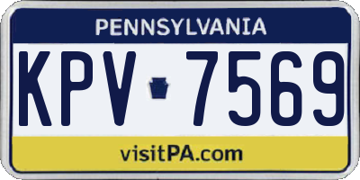 PA license plate KPV7569
