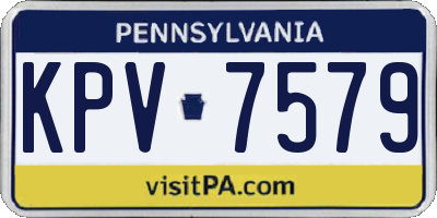PA license plate KPV7579