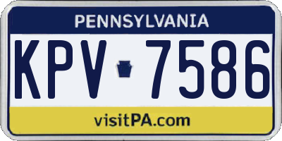 PA license plate KPV7586