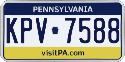 PA license plate KPV7588