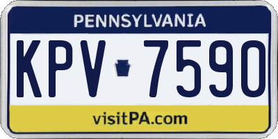 PA license plate KPV7590