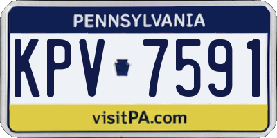 PA license plate KPV7591