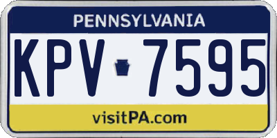 PA license plate KPV7595