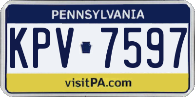 PA license plate KPV7597