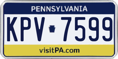 PA license plate KPV7599