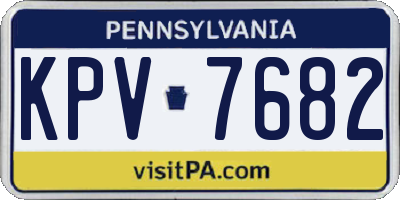 PA license plate KPV7682