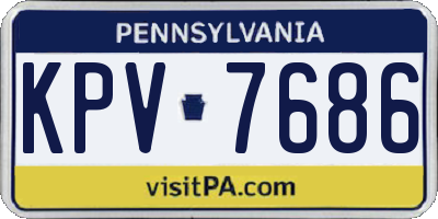 PA license plate KPV7686
