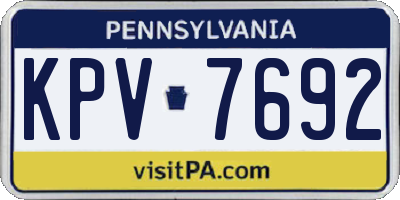PA license plate KPV7692