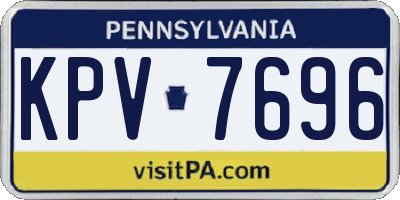 PA license plate KPV7696