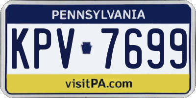 PA license plate KPV7699