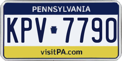 PA license plate KPV7790