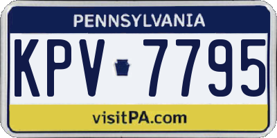 PA license plate KPV7795