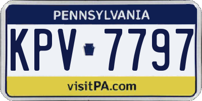 PA license plate KPV7797