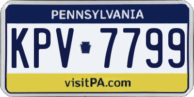 PA license plate KPV7799