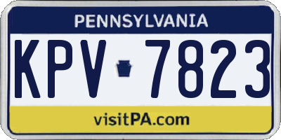 PA license plate KPV7823