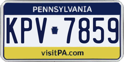 PA license plate KPV7859