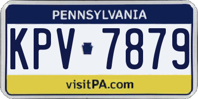 PA license plate KPV7879