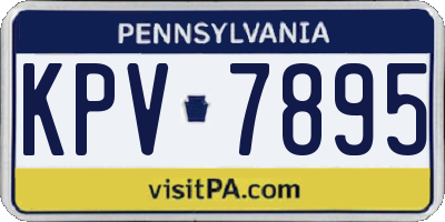 PA license plate KPV7895