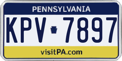 PA license plate KPV7897