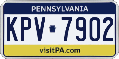 PA license plate KPV7902