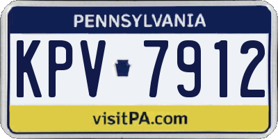PA license plate KPV7912
